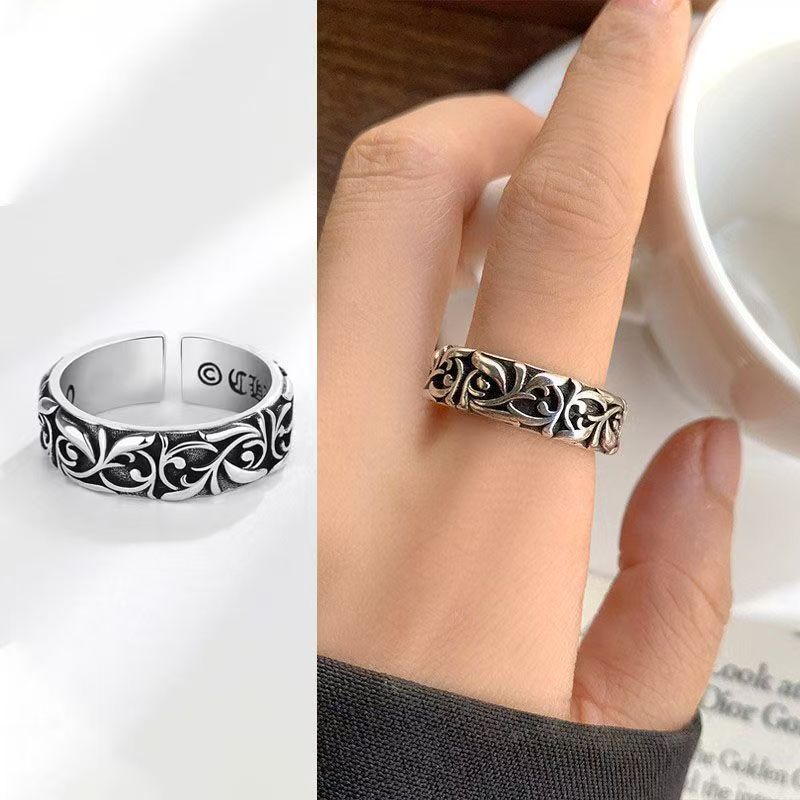 Chrome Hearts Ring - Pierścienie Retro Eternal Vine Srebrny Kolor