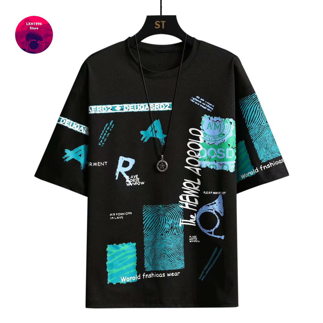 Streetwear Brand In Japan - Mężczyźni Harajuku graficzne czarne letnie koszulki