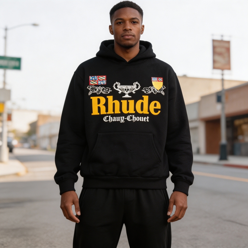 Bluza męska z kapturem RHUDE z – Streetwear Brand Hoodies recenzja i cena