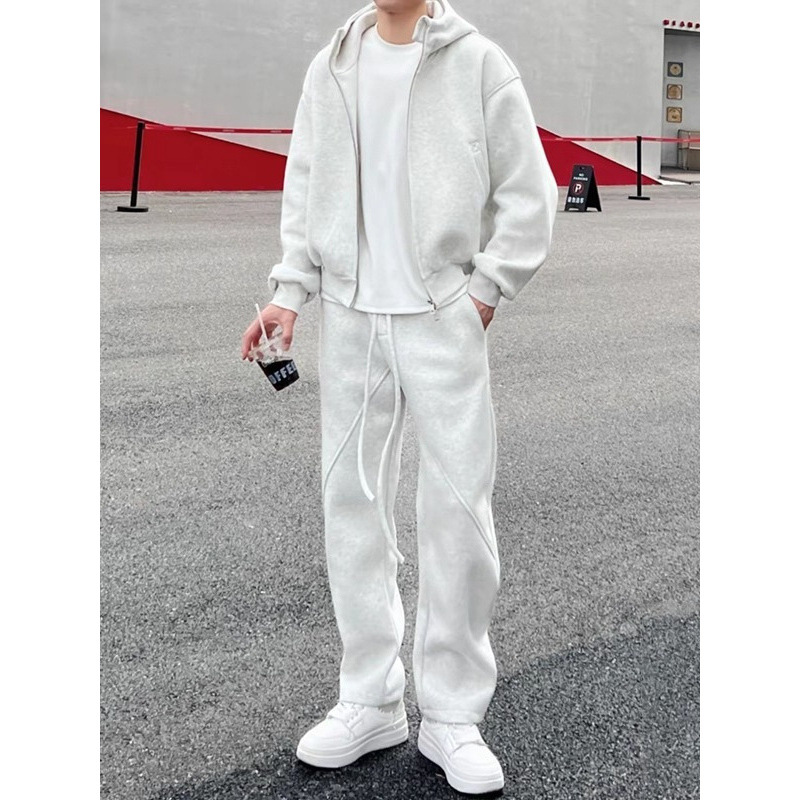 Męski komplet sportowy z polar – Streetwear Brand Hoodies recenzja i cena